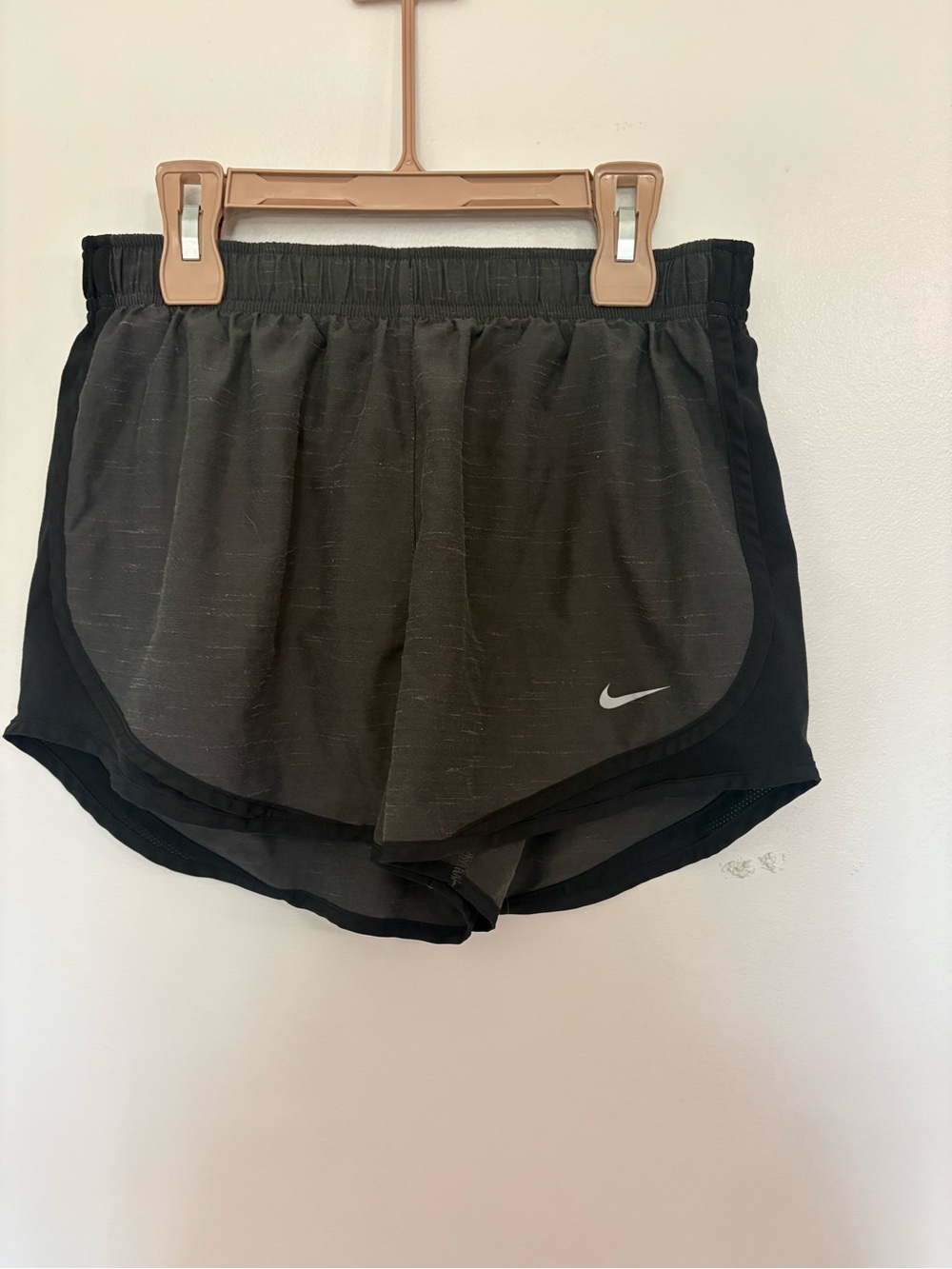 Nike Women's Black Athletic Running Shorts with Reflective Swoosh